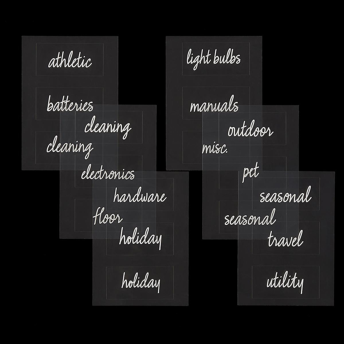 iDesign General Storage Labels - The Home Edit | Durable, Waterproof & Customizable | Perfect for Pantry, Office & Closet Organization (Set of 24)