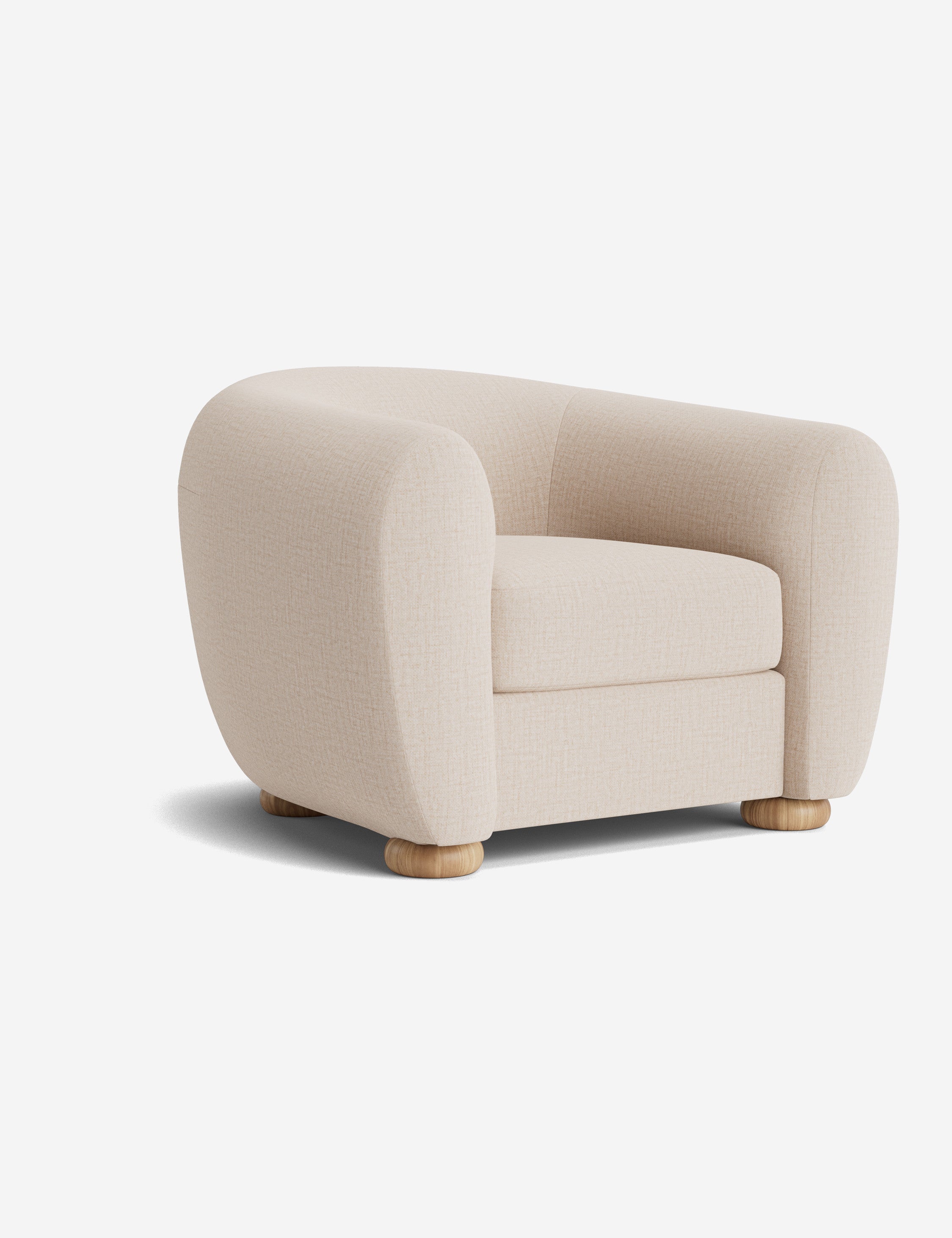 Amaroso Accent Chair - Modern Upholstered Lounge Chair with Wooden Legs for Living Room, Bedroom & Office - Perfect for Reading, Relaxing & Home Decor