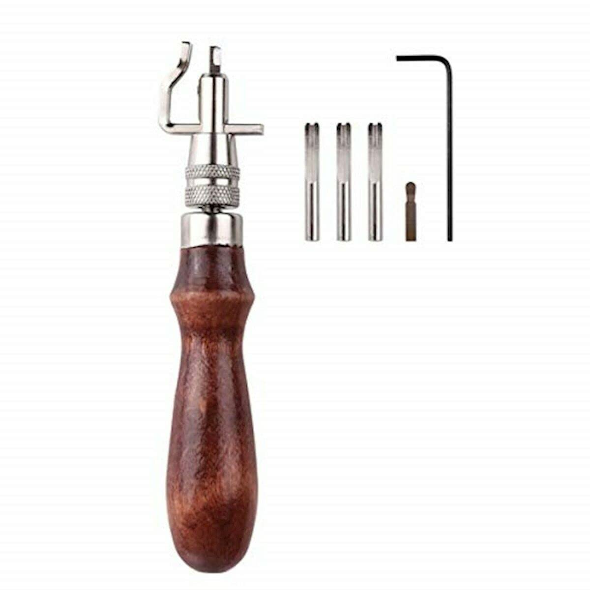 Premium Leathercraft Stitching Groover, Skiving Edger & Beveler Kit - Professional Leather Working Tools for DIY Projects, Handmade Wallets, Belts & Bags (Ideal for Leather Crafting, Repair & Custom Creations)