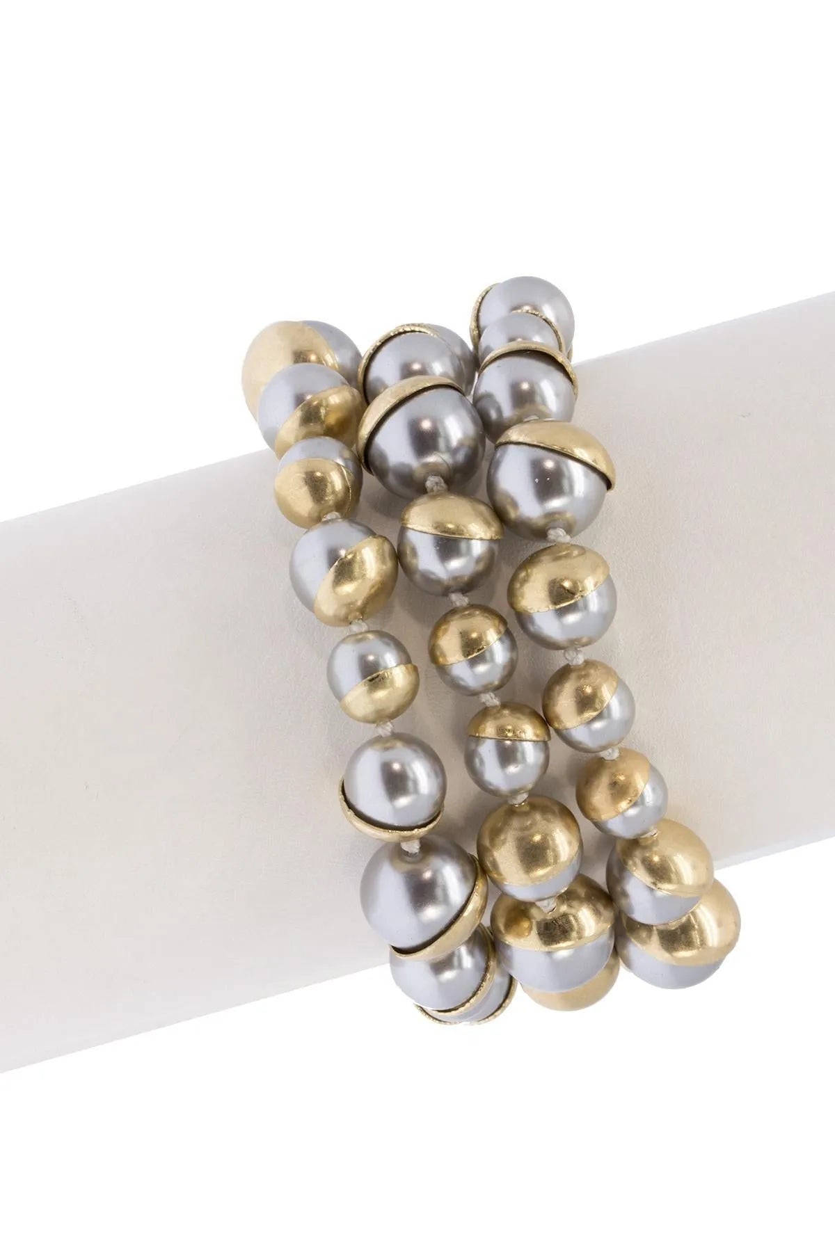 Half Moon Pearl Statement Bracelet - Elegant Women's Jewelry for Special Occasions & Evening Events