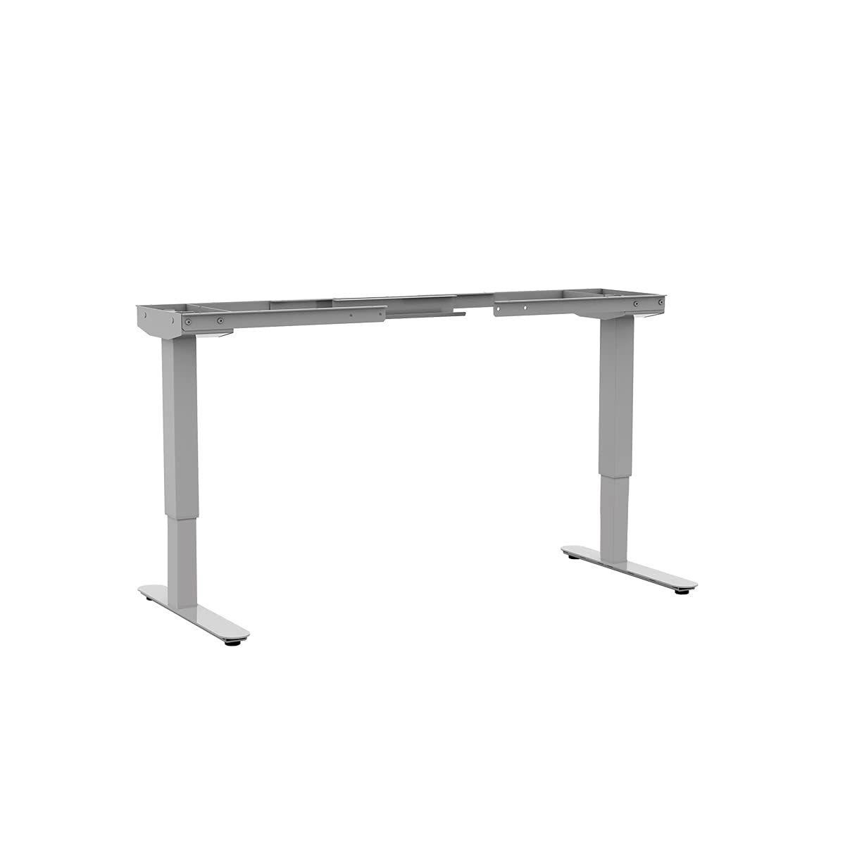 iMovR Freedom Electric Standing Desk Base - Adjustable Height DIY Desk Frame with Digital LCD Controller (Silver, 25.7″–43.8″ Range) - Perfect for Home Office, Gaming Setup & Workspace Ergonomics
