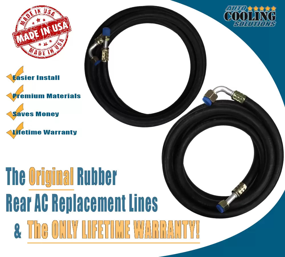 1988-1994 Chevy Suburban Rear AC Line Kit with Roof Mount Evaporator - Perfect for AC System Repair & Restoration