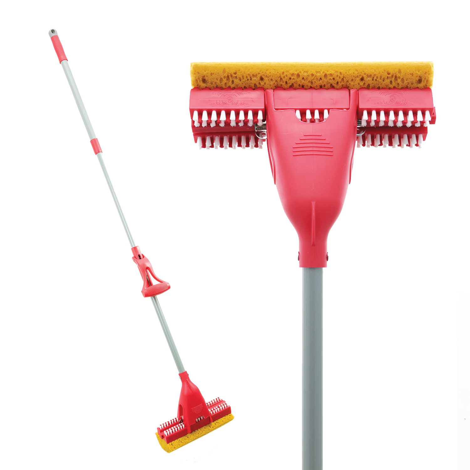 Lola Pro Amazin Sponge & Scrubber Roller Mop with Ergonomic Comfort Rubber Grip - Heavy Duty Floor Cleaning for Kitchen, Bathroom & Hardwood Floors