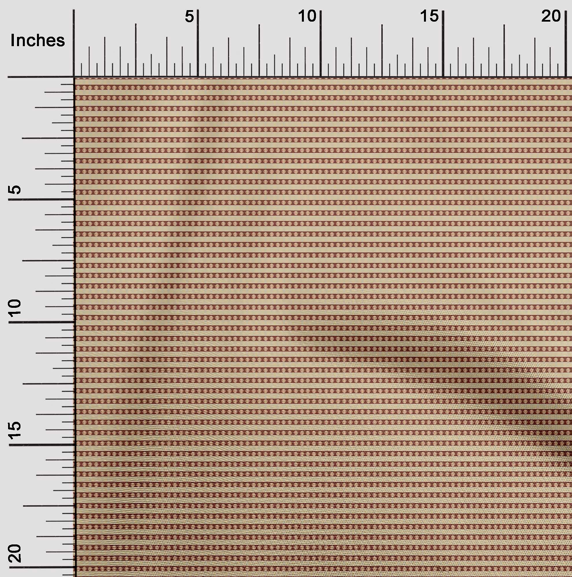 oneOone Rayon Brown Polka Dot Fabric by The Yard - 56 Inch Wide Printed Sewing Material for DIY Clothing, Dresses & Home Decor Projects