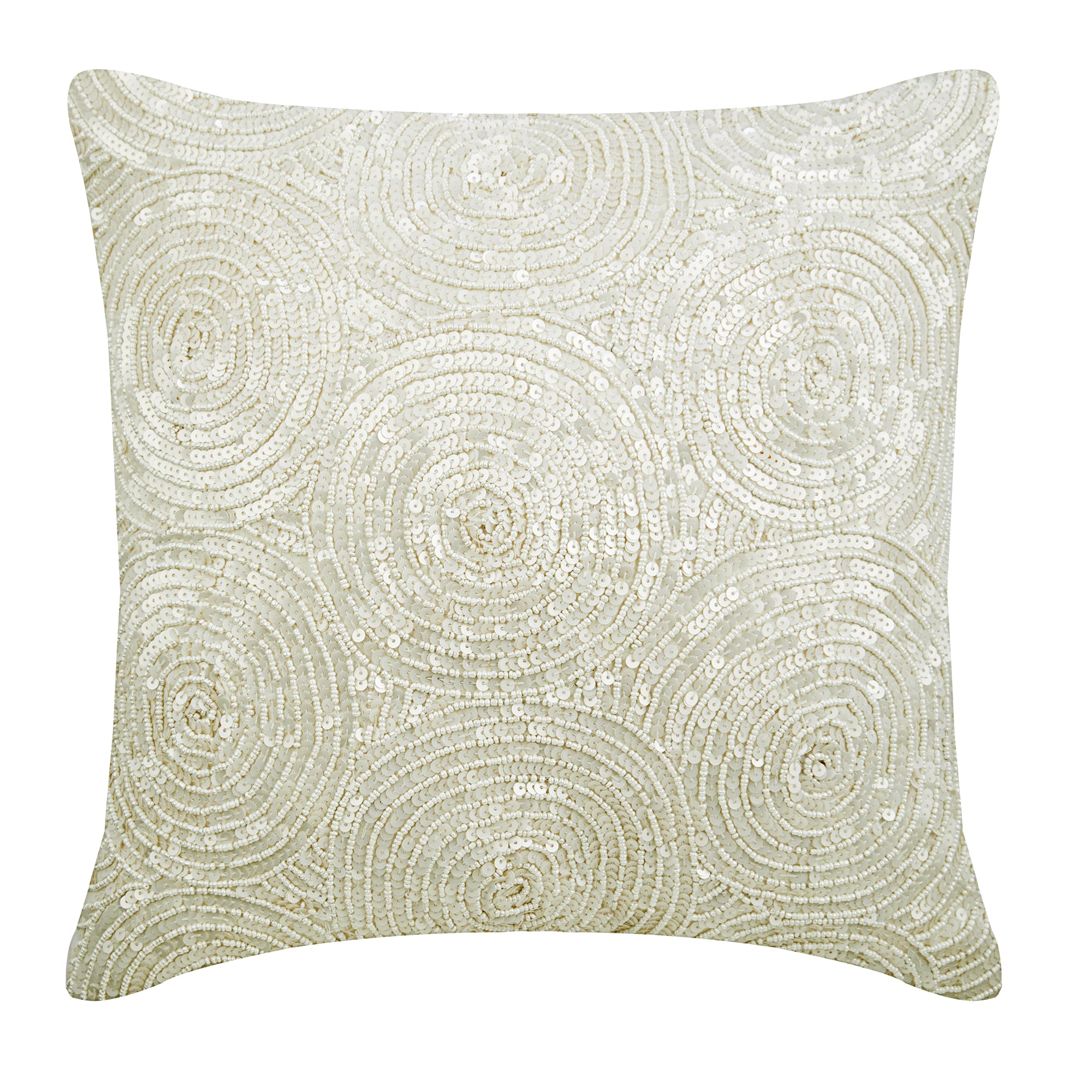Silver Art Silk Throw Pillow Cover - Elegant Home Decor for Living Room, Bedroom & Sofa - All Eyes On Silver Collection