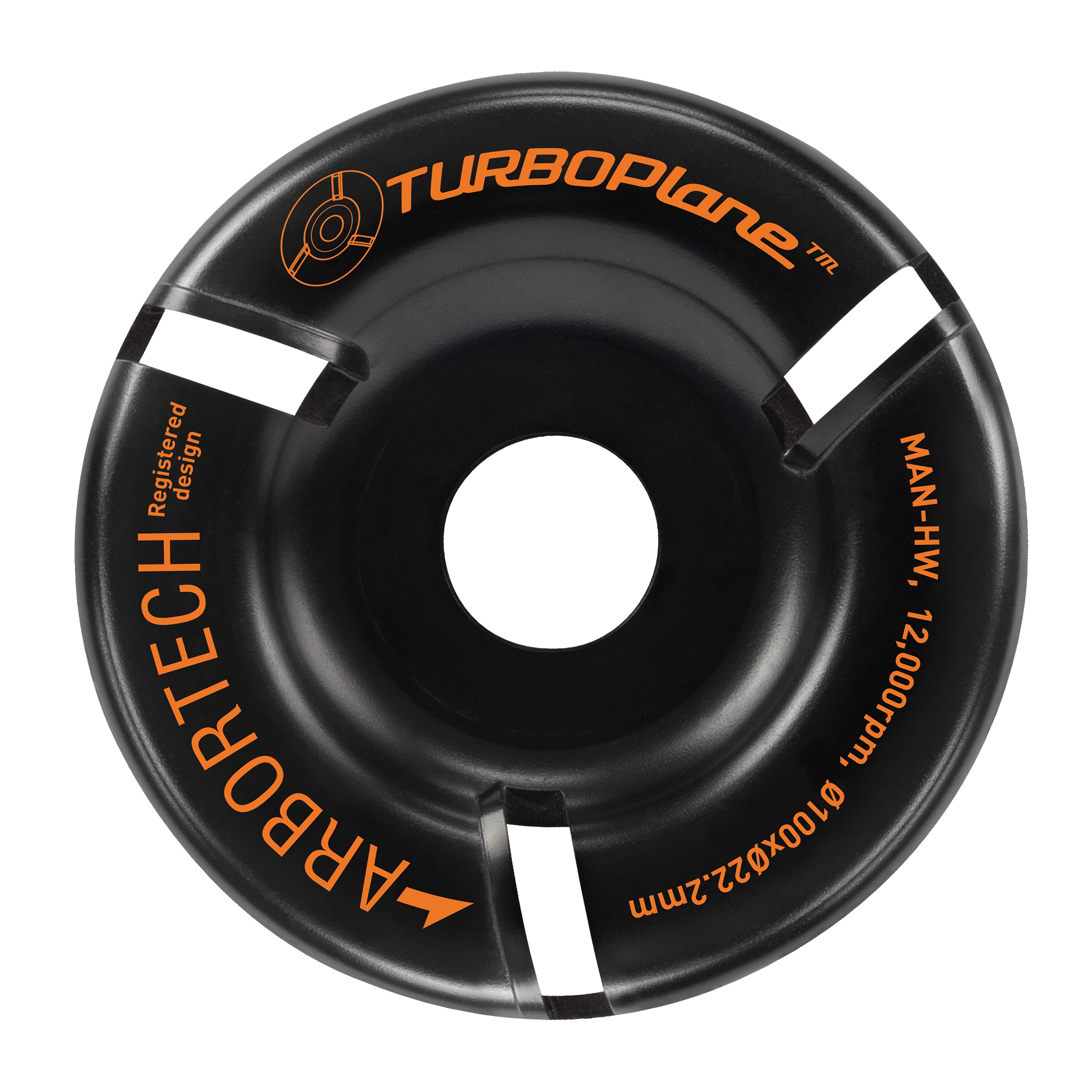 ARBORTECH TURBOPlane Blade 4-Inch/100mm Carbide Woodworking Disc for Angle Grinder Attachment | Fast Wood Removal & Smoothing | Perfect for DIY Projects, Furniture Making & Wood Carving (Model: IND.FG.400.20)