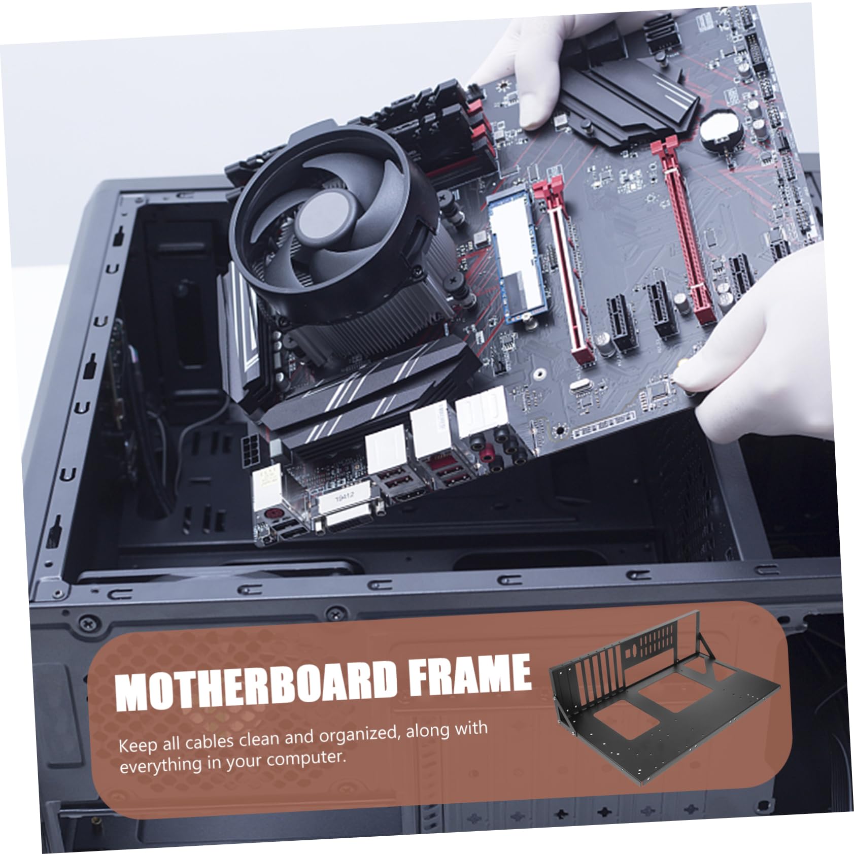 Homoyoyo Motherboard Holder - Durable Metal Computer Case Bracket for Secure Motherboard Installation | Perfect for PC Builds, Gaming Rigs & Workstations