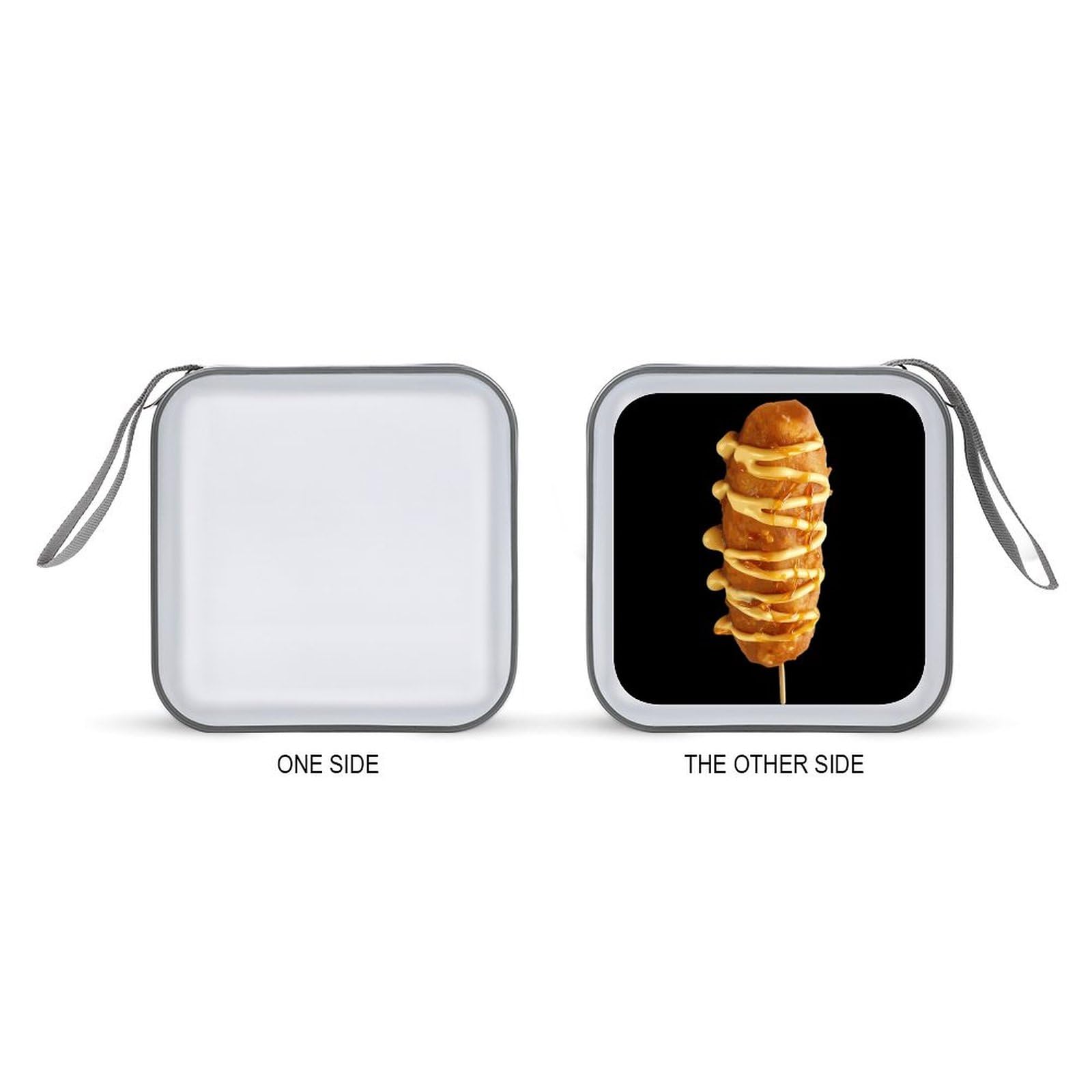 Corn Dog Lover Cute CD Case Holder - Portable DVD Disc Storage Wallet Organizer for Car, Home & Travel | Compact Media Storage for Road Trips, Commuting & Entertainment