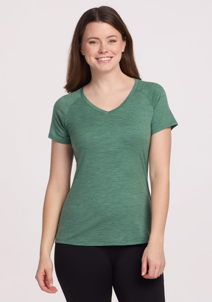 Mia V Neck Blouse in Sea Mist - Elegant Women's Casual Top for Work & Date Night | Perfect for Office, Party & Everyday Wear