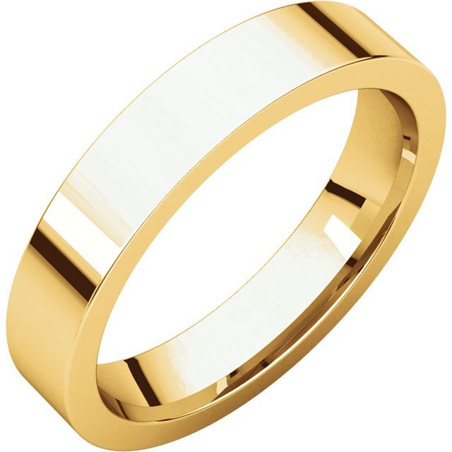 14K Gold 4mm Comfort Fit Wedding Band for Women - Elegant & Durable Ring for Brides, Anniversaries & Everyday Wear