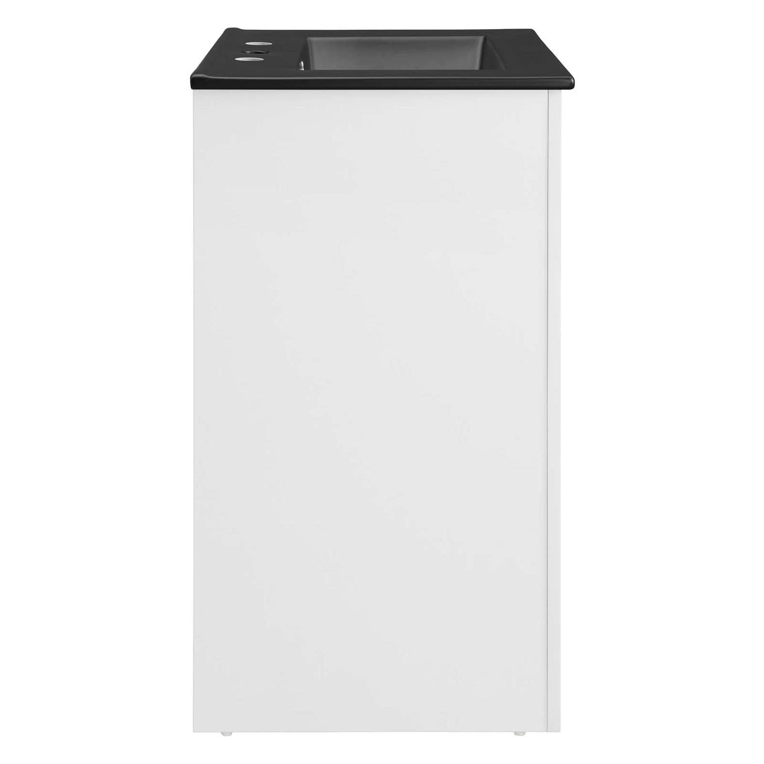 Modway Maybelle 24 Inch White and Black Bathroom Vanity with Sink - Modern Small Space Vanity for Powder Rooms, Guest Bathrooms & Apartments