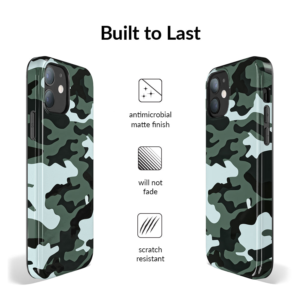 Premium Green Camo iPhone Case - Durable & Stylish Protective Cover for iPhone [Model] | Perfect for Outdoor Adventures, Hunting & Military Enthusiasts