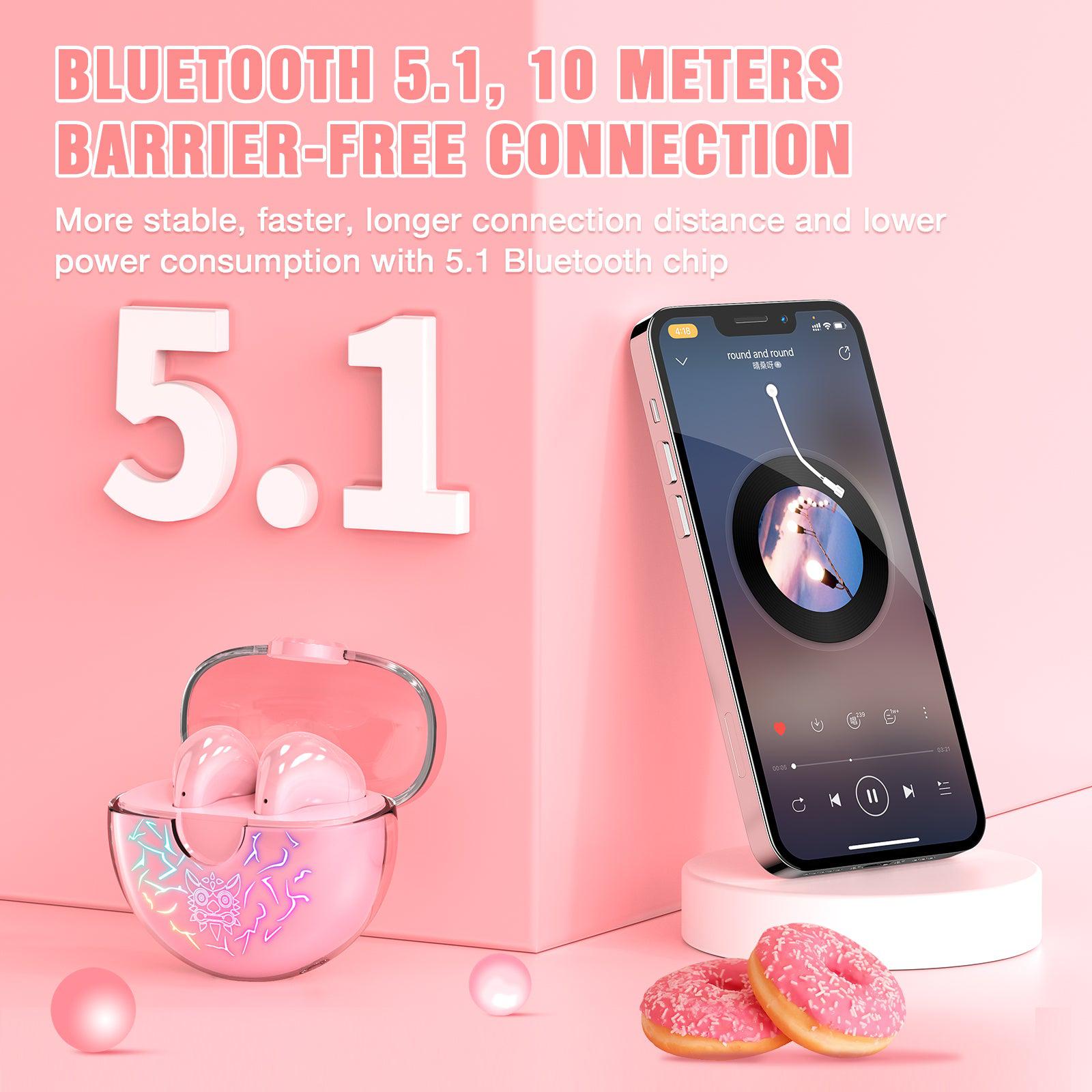 ONIKUMA T35 Bluetooth 5.1 Wireless Gaming Earbuds with 60ms Low Latency, Active Noise Cancelling, Fast Charging - Perfect for Mobile Gaming, Workouts & Commuting