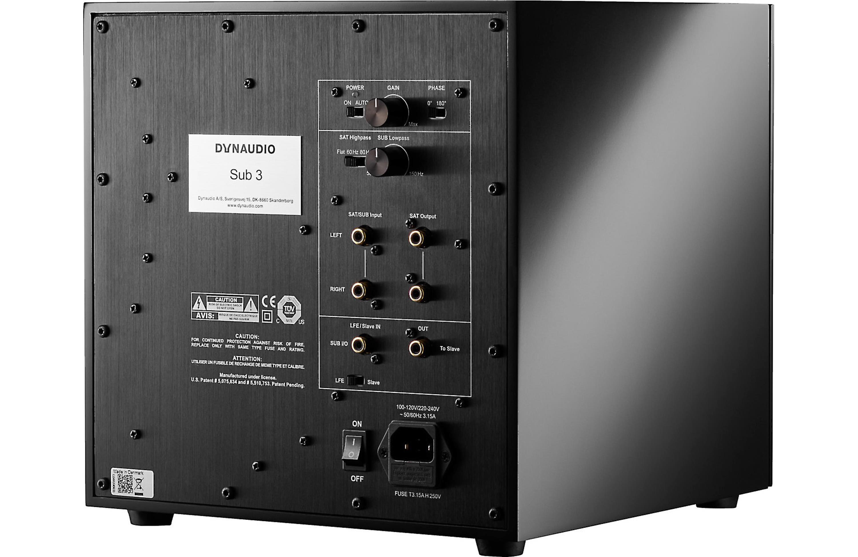Dynaudio Sub 3 300 Watt 10-Inch Compact Powered Subwoofer - Premium Bass for Home Theater & Music Listening