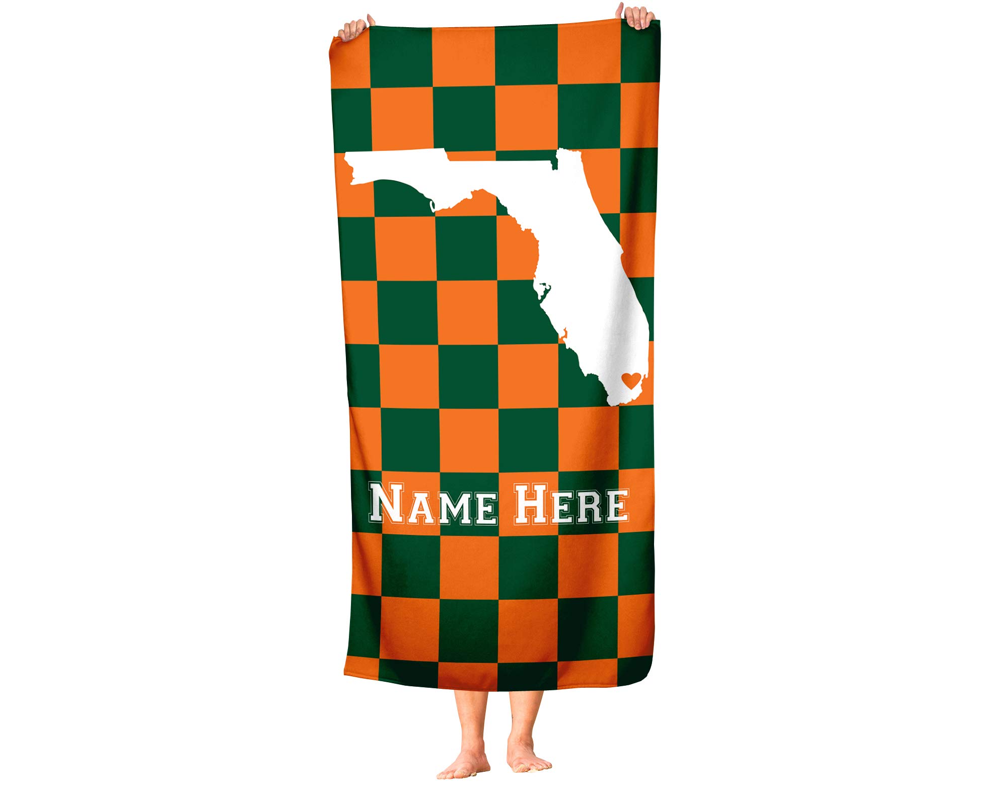 Florida State Pride Custom Beach & Bath Towel - Personalized Medium & Large Towels for Adults & Kids - Perfect for College Football, Basketball Fans, Beach Trips & Pool Parties