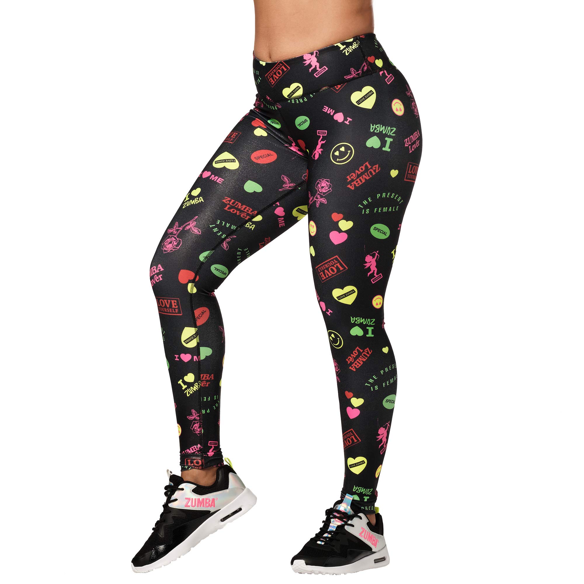 Zumba Fitness Soft Dance Workout Activewear Compression Print Leggings for Women - High Waisted Yoga Pants for Dance, Gym & Workout - Perfect for Zumba Classes, Yoga & Fitness Training