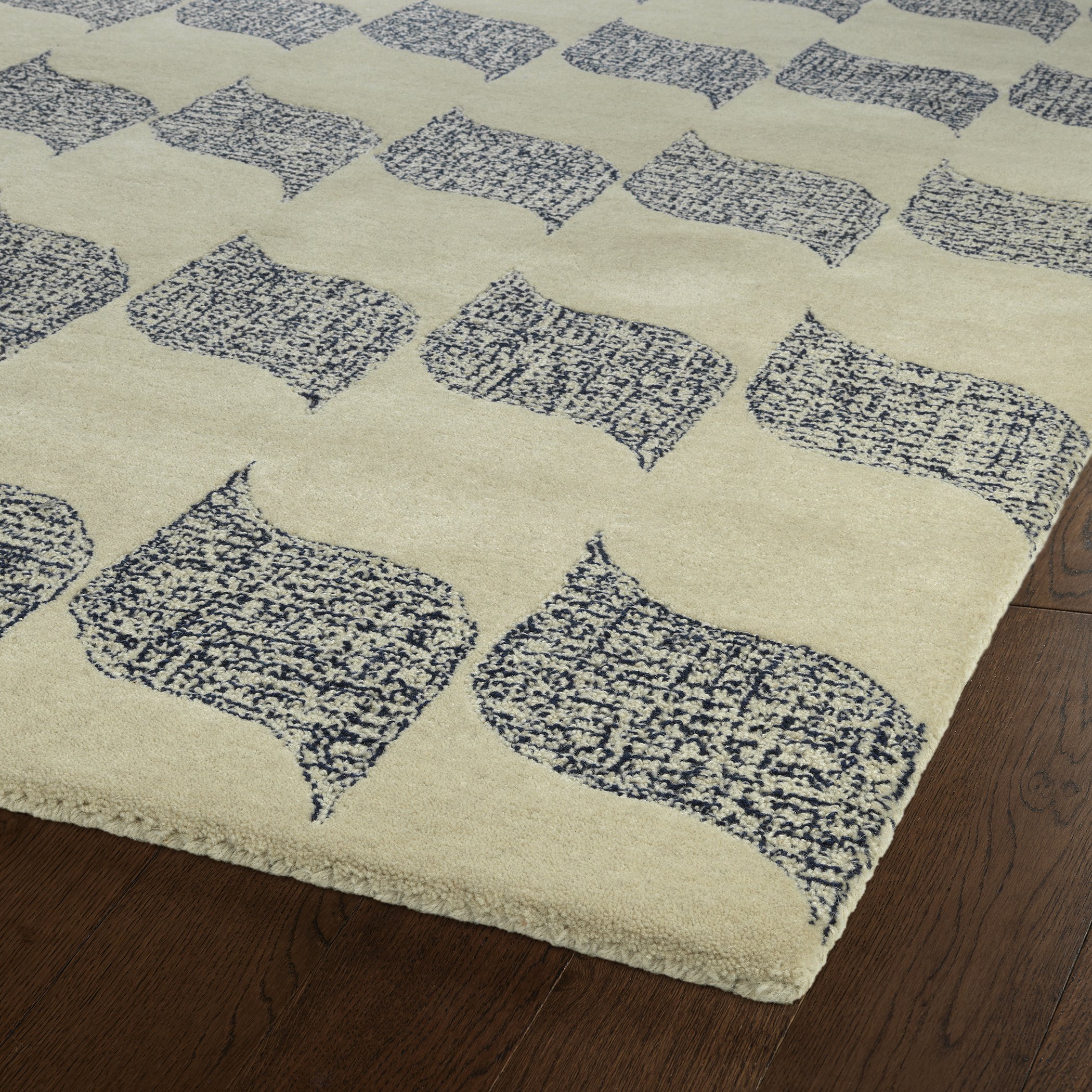 Kaleen Stesso Collection Hand-Tufted Ivory Area Rug 5' x 7'9