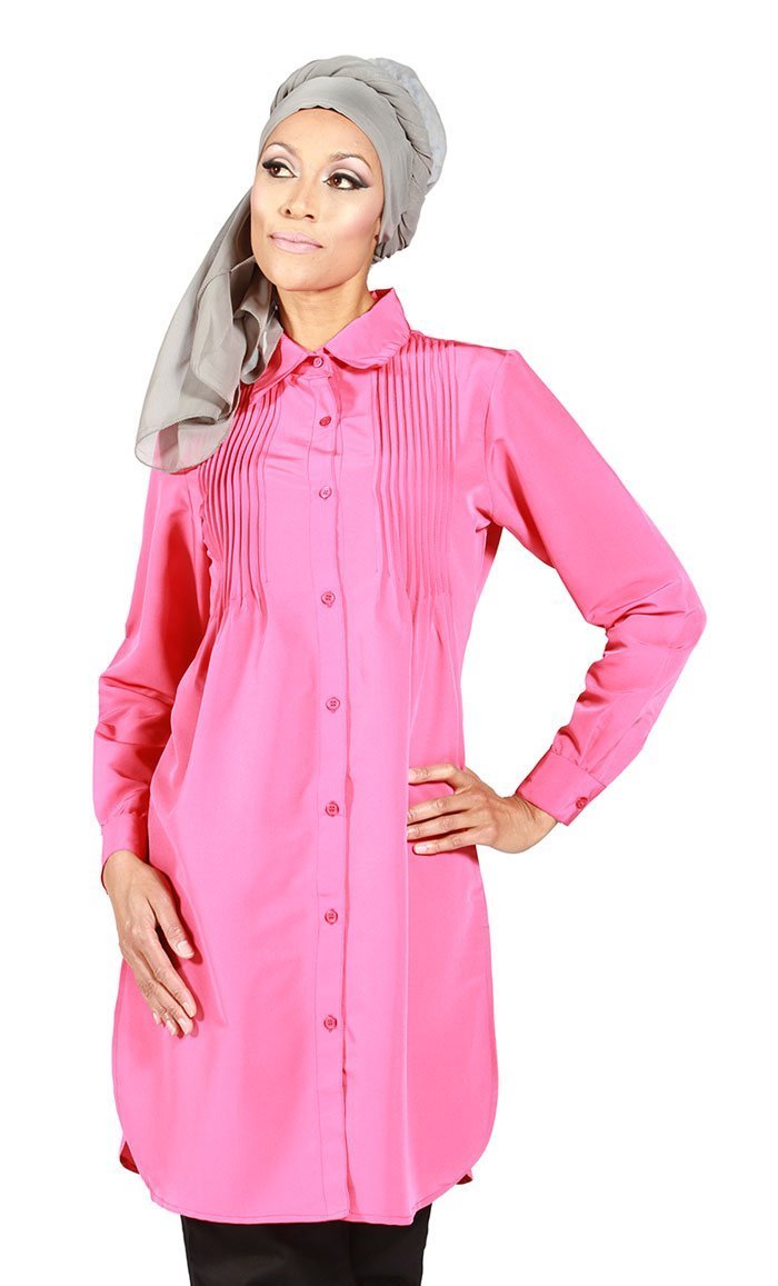 Basilie Women's Pleated Blouse - Stylish Casual & Office Wear for Everyday Elegance