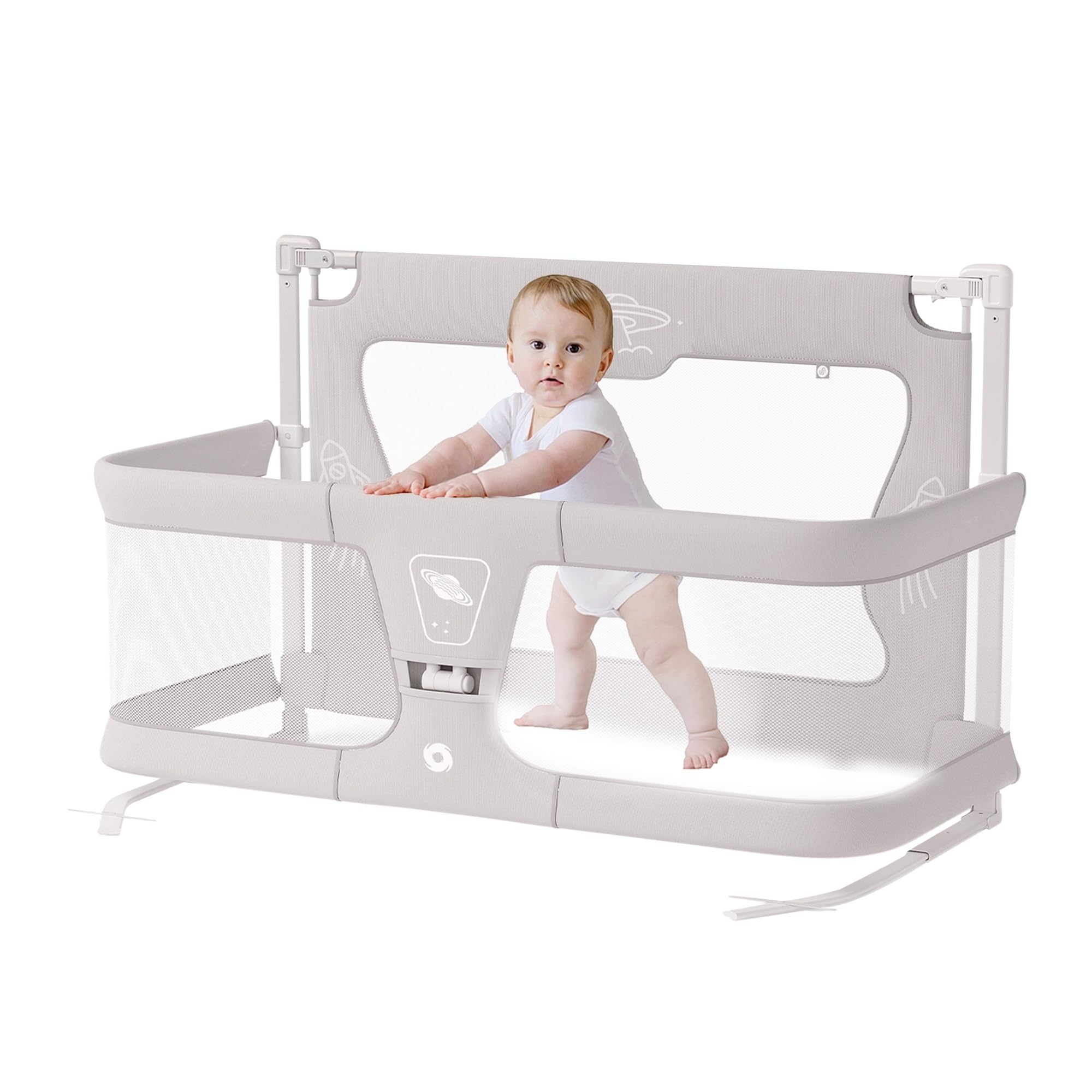 3-in-1 Convertible Baby Bassinet Bedside Sleeper with Breathable Mesh - White | Portable Infant Crib for Newborns & Toddlers | Perfect for Nursery, Bedroom Co-Sleeping & Travel