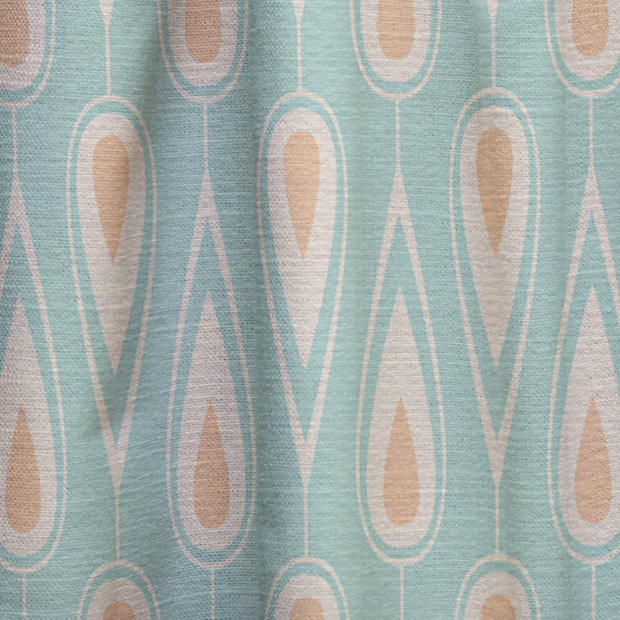 DesignQ Retro Ornamental Design VIII Thermal Insulated Curtains - Single Panel 52x120 Inches for Bedroom & Living Room - Energy Saving Blackout Drapes for Home Decor