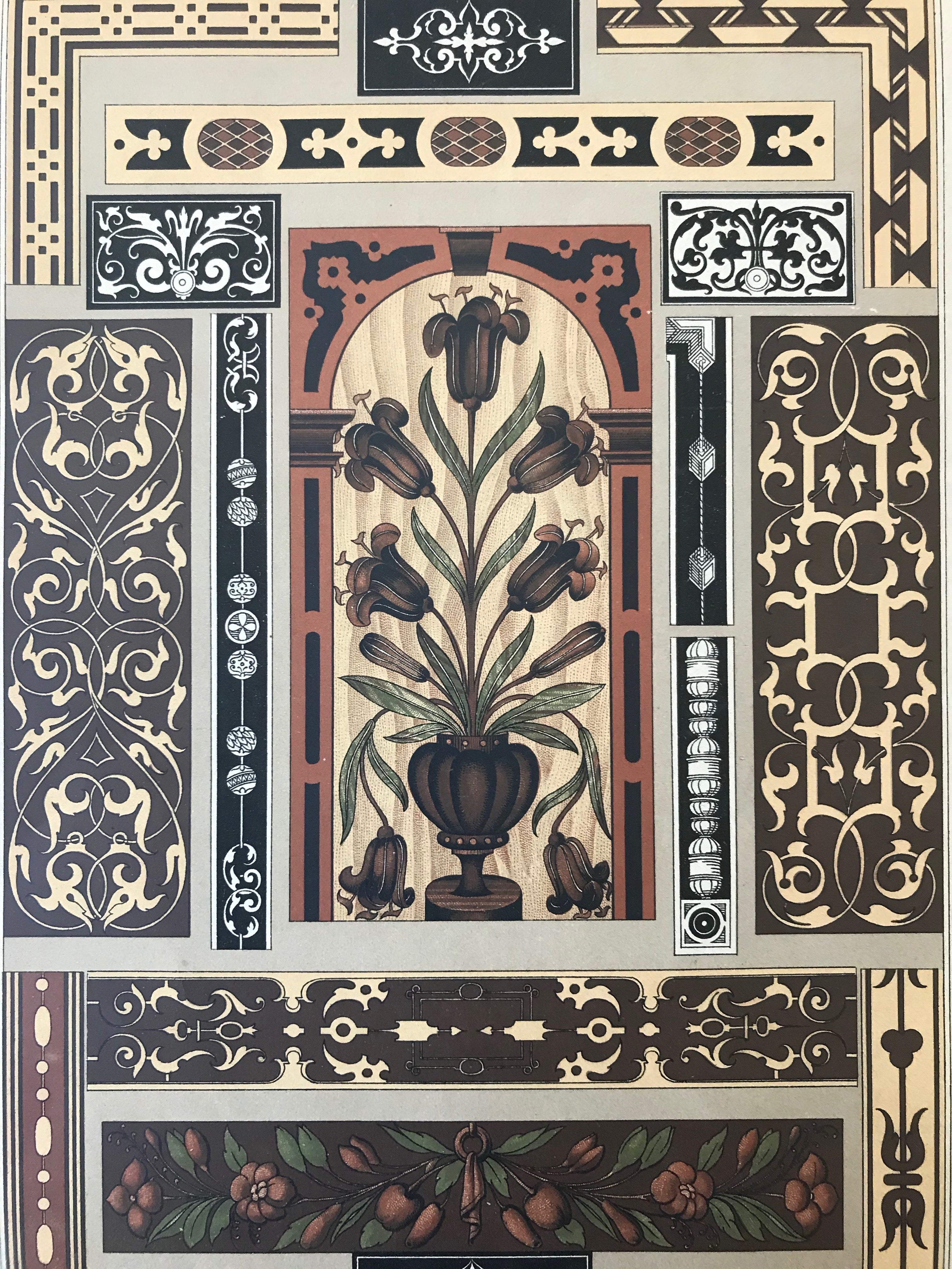 1900 Original German Art Nouveau Poster - Vintage Wall Art Decor, Wood Inlay & Ivory Inlay Design (#21) - Perfect for Home Decor, Office or Art Gallery Display