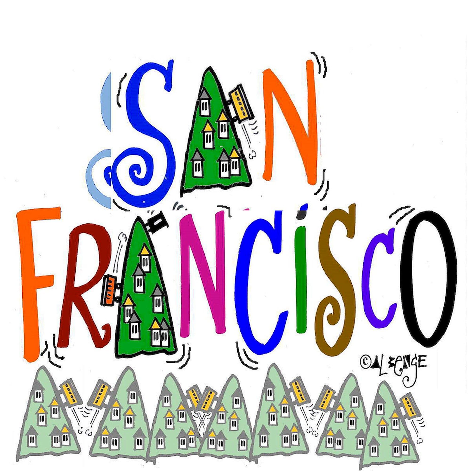 San Francisco Gift Tote Bag - Natural Canvas Reusable Shopping Bag with City Design | Eco-Friendly Grocery Bag for Travel, Beach & Daily Use