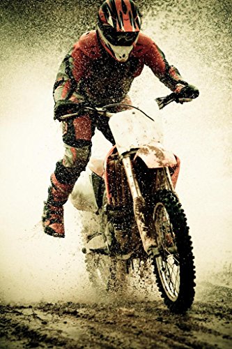 Dirt Bike Rider Splashing Water | 1987