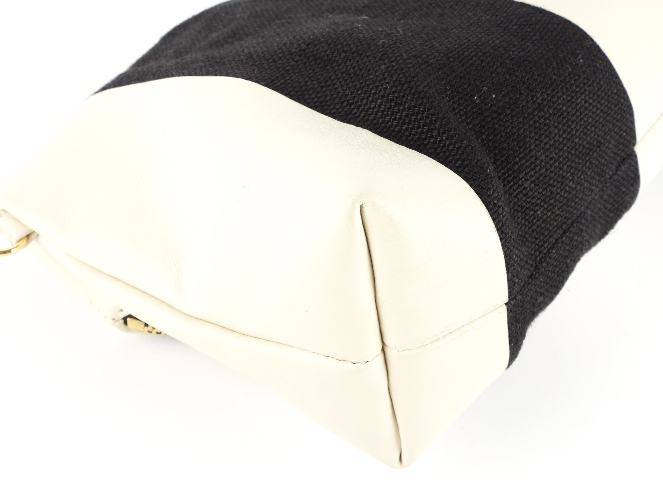 Burberry Prorsum Black & White Striped Coated Canvas Zip Pouch with Adjustable Strap - Luxury Crossbody Bag for Women, Perfect for Travel & Everyday Essentials