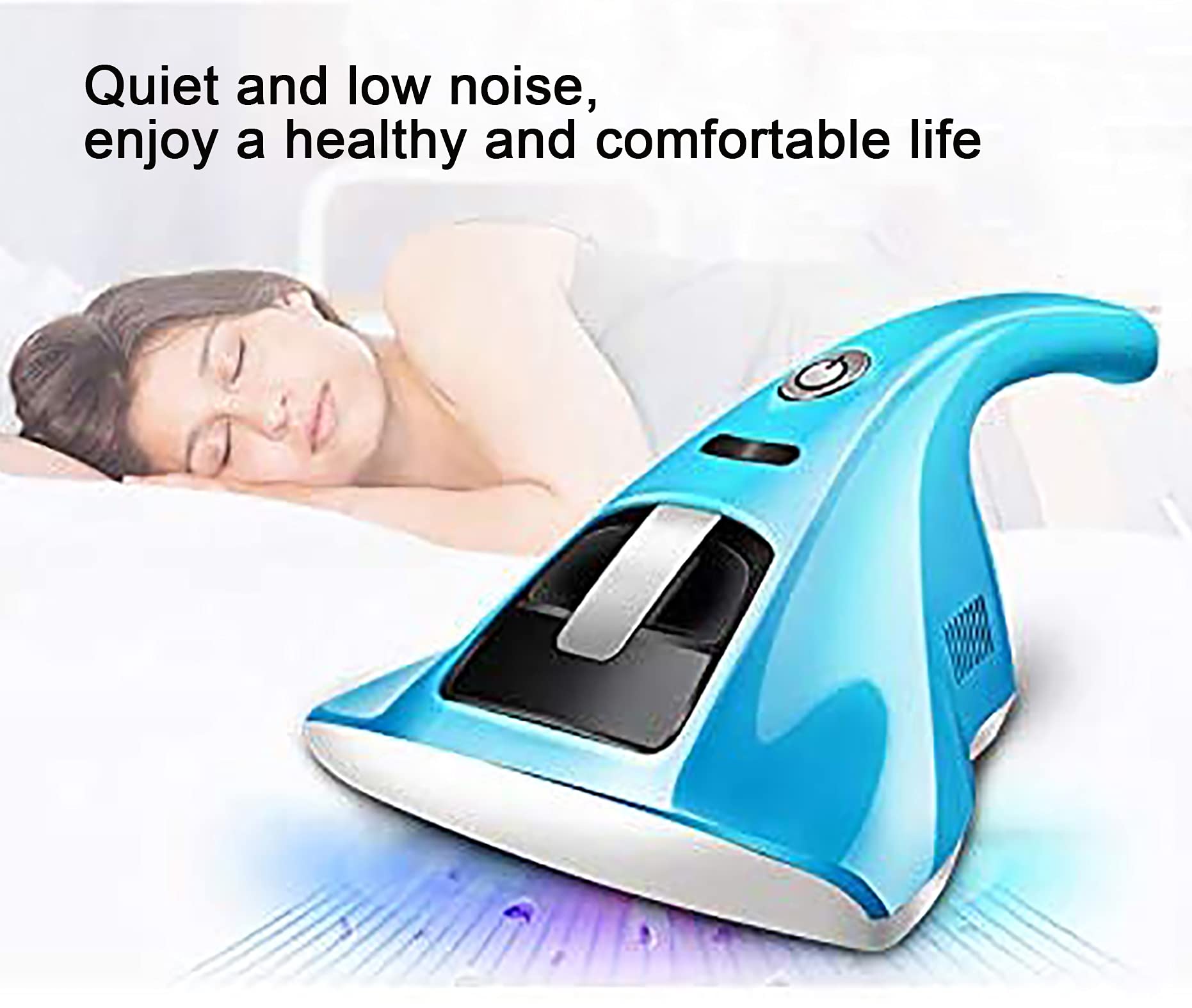 Powerful 12000Pa Handheld Vacuum Cleaner - Cordless, Lightweight for Deep Cleaning Mattresses, Pillows, Curtains & Sofas (Blue) | Perfect for Pet Hair, Car Detailing & Home Quick Cleanups