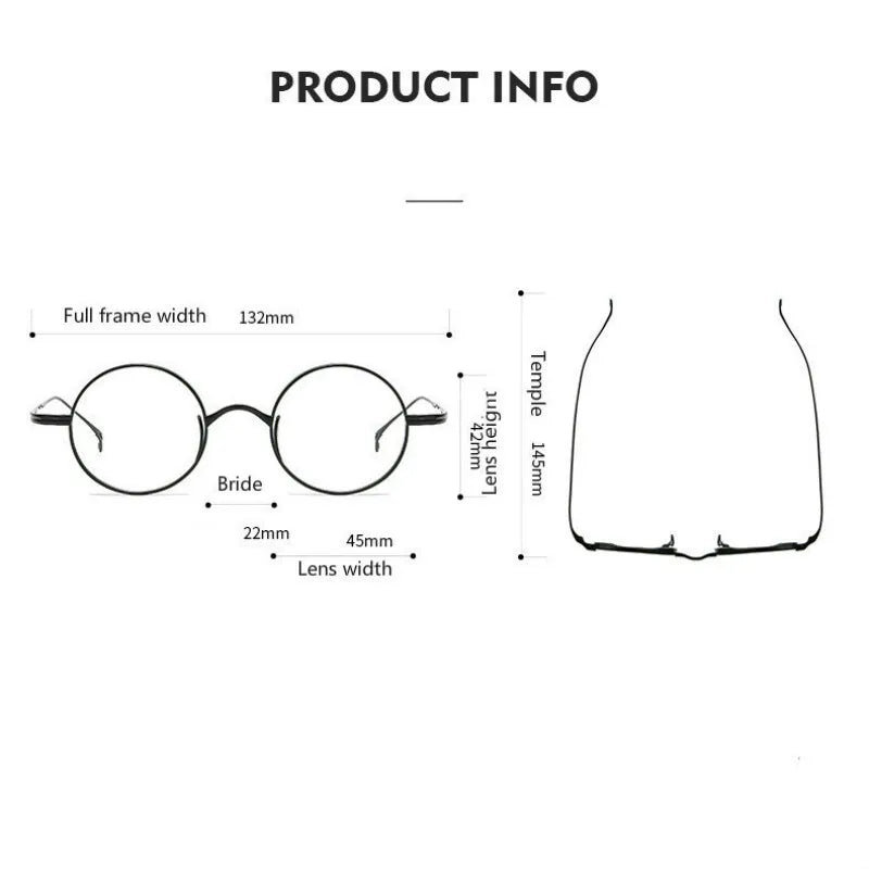 Brightzone Women's Full Rim Round Oval Titanium Eyeglasses - Lightweight & Durable Frame for Reading, Work & Everyday Use | Model 105182