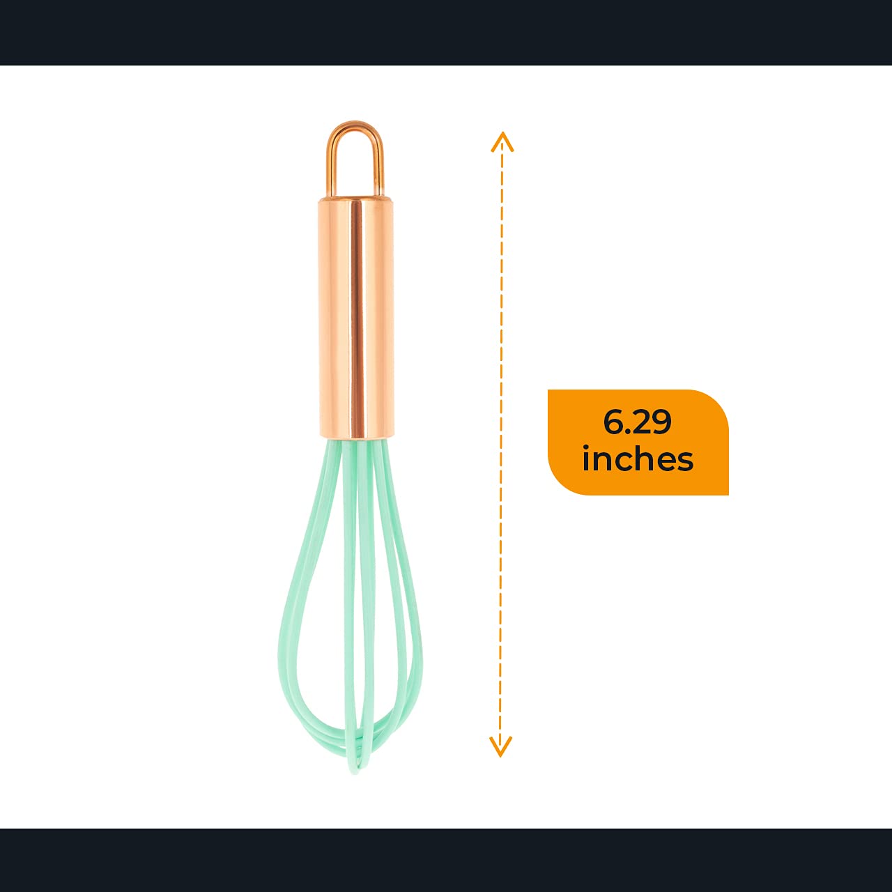 Premium Silicone Mini Whisk for Cooking & Baking - Small Handheld Egg Beater - Perfect for Mixing Sauces, Batters & Scrambled Eggs