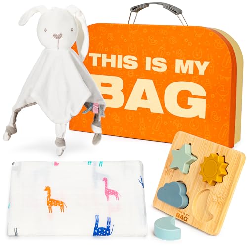 Mini Suitcase Variety Baby Gift Bundle - Unisex Newborn Gift Set for Boys & Girls | Perfect for Baby Showers, Birthdays & Welcome Home Gifts