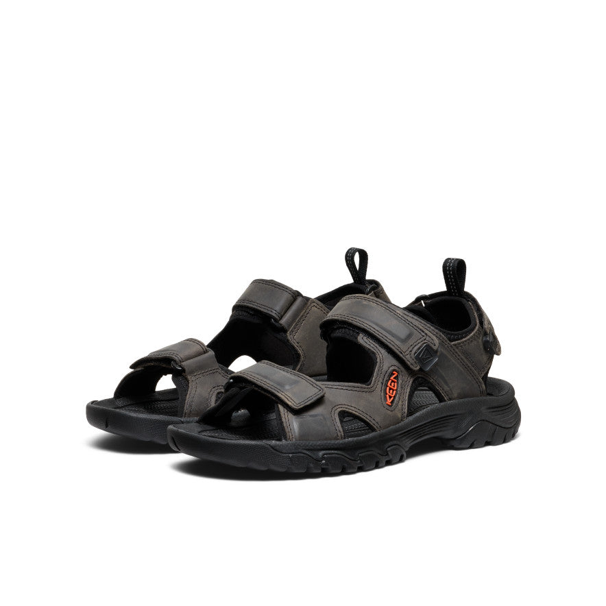 Men's KEEN Targhee III Open Toe Hiking Sandals - Grey/Black | Waterproof Outdoor Adventure Footwear for Hiking, Camping & Travel