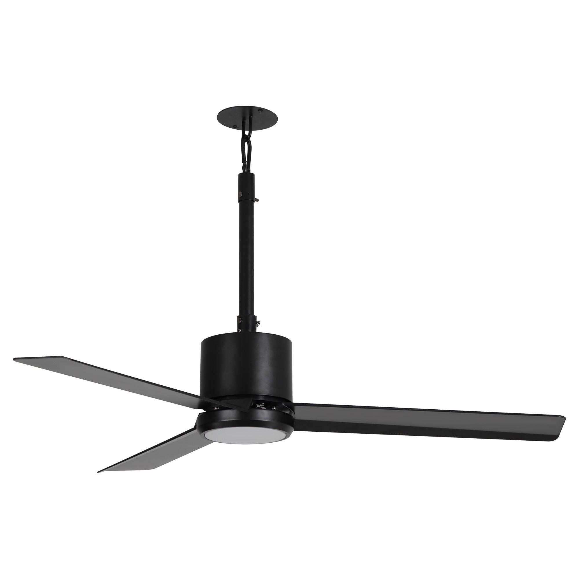 42 Inch IP65 Waterproof Ceiling Fan with LED Light - Indoor/Outdoor Use for Patio, Pool Area, Bathroom & Covered Porches - Black Finish with Convenient Hanging Hook