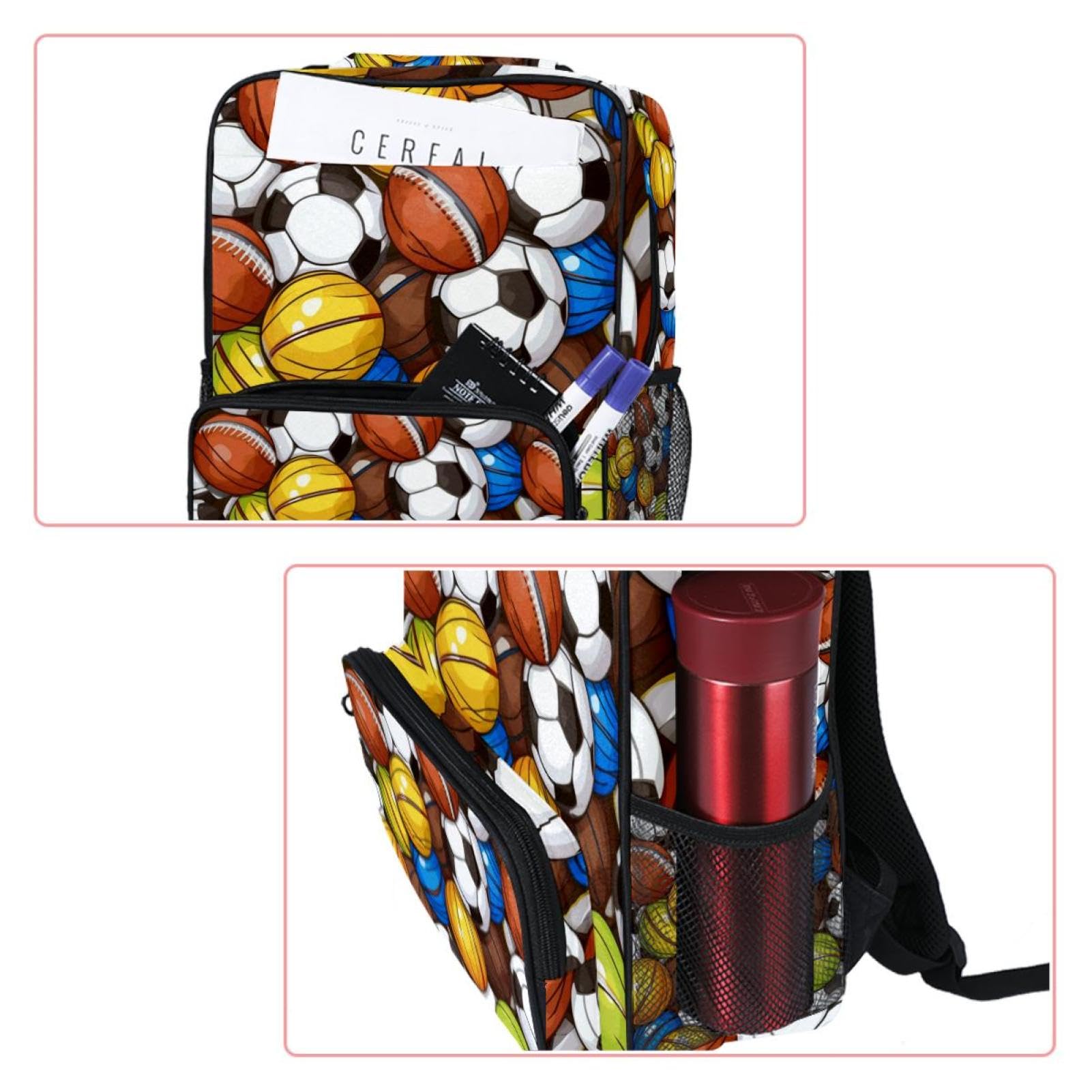 Best Travel Backpack for Women & Men - Durable Sports Backpack for Basketball, Football, Volleyball Balls | Perfect for Gym, School & Outdoor Adventures
