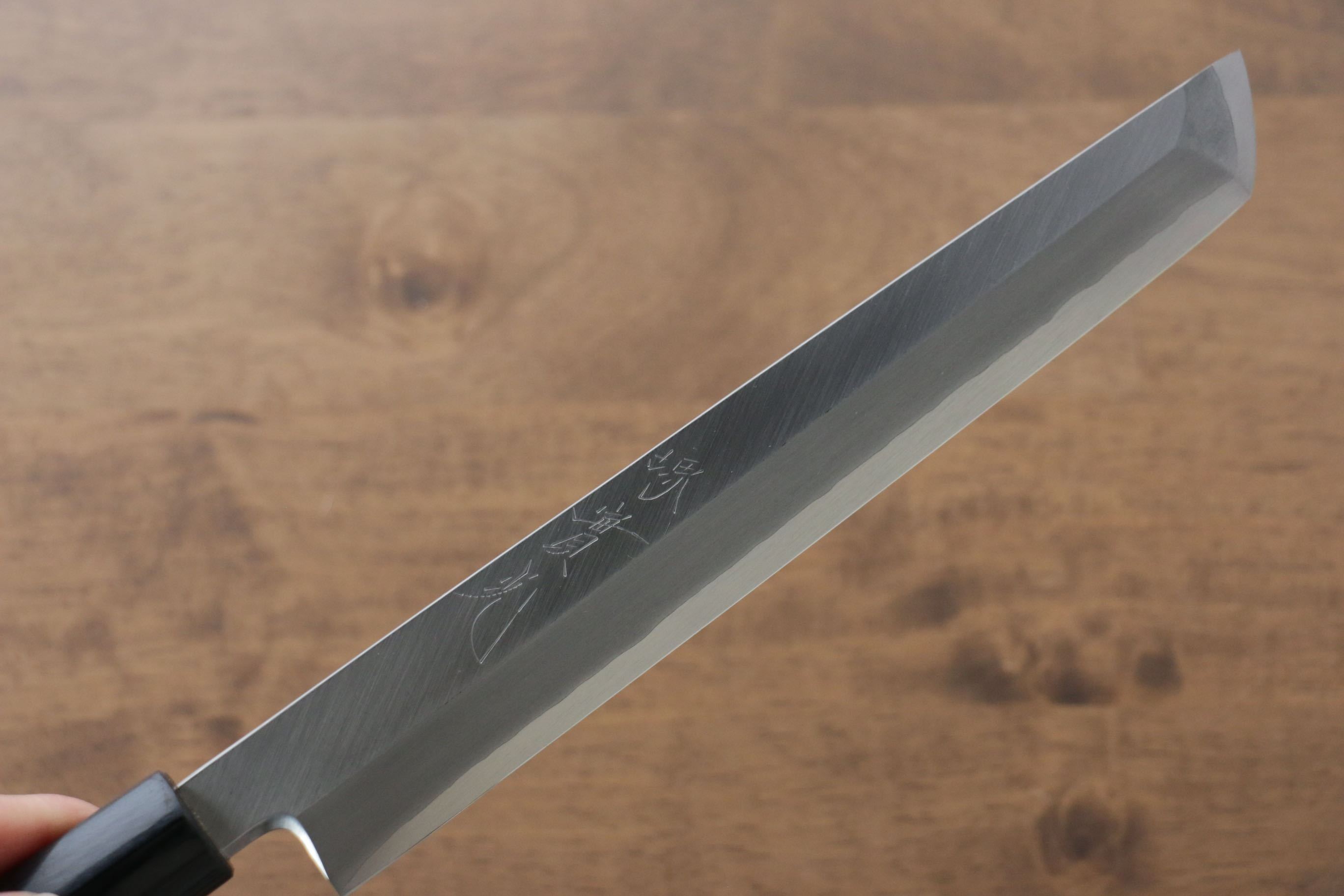 Premium Jikko Silver Steel No.3 Sakimaru Yanagiba 210mm - Japanese Sushi Knife with Ebony Wood Handle - Perfect for Sushi Chefs & Japanese Cuisine Preparation