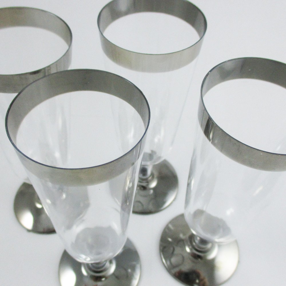 360-Piece Bulk Disposable Plastic Champagne Flutes - Clear Wedding & Party Wine Glasses for Celebrations, Receptions, Bridal Showers, and Special Events