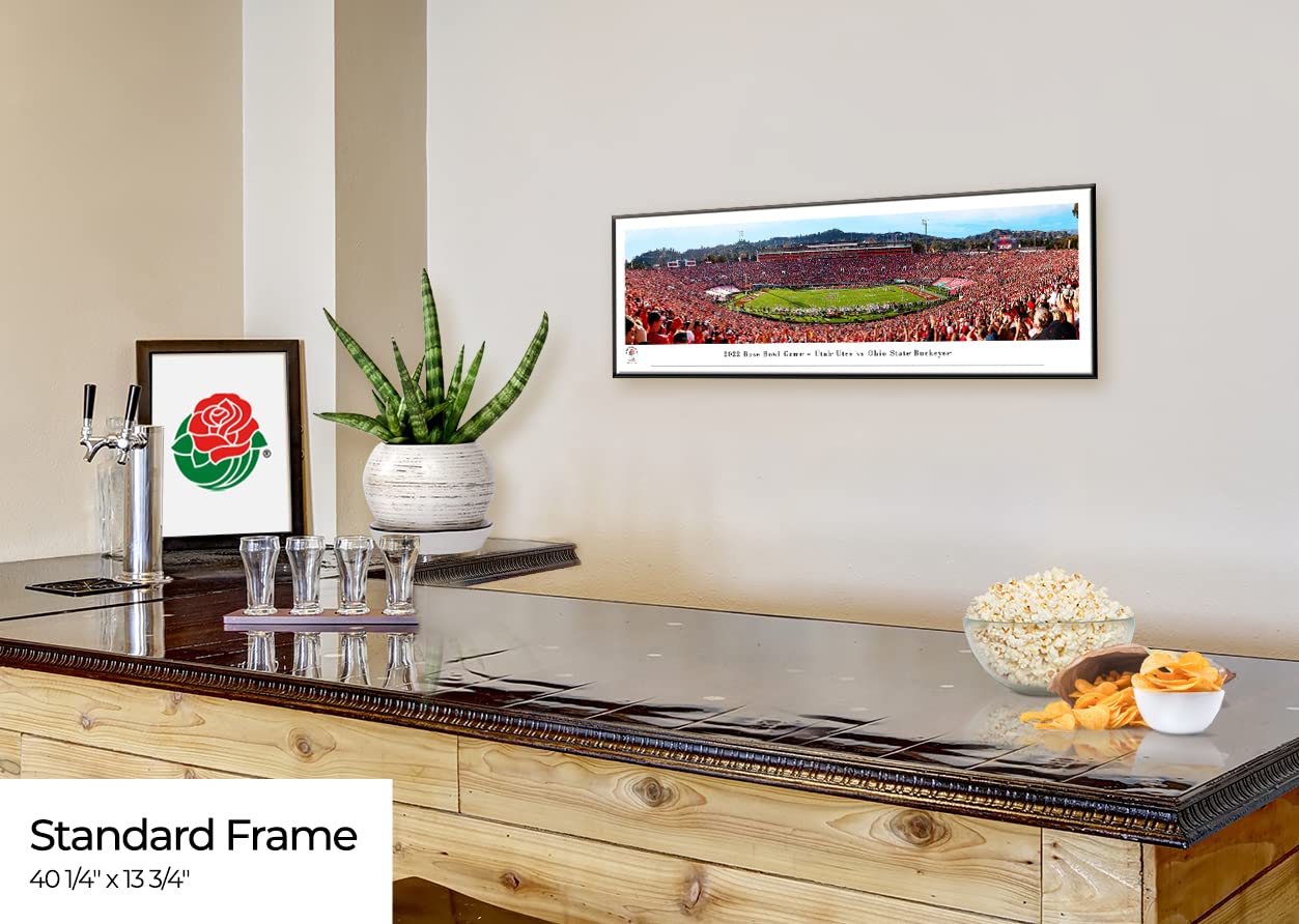 2022 Rose Bowl Game Utah vs Ohio State Panoramic Poster & Framed Picture - Blakeway Panoramas Wall Art for Football Fans & Sports Memorabilia Collectors