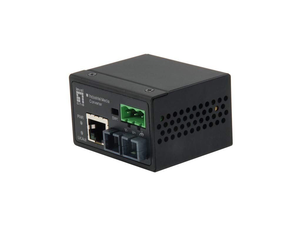 Fast Ethernet Mini Media Converter RJ45 to SC - Industrial Grade, Multi-Mode Fiber, 2km Range, -40°C to 75°C Operating Temperature, 100Mbps Speed - Perfect for Factory Automation, Security Systems & Harsh Industrial Environments