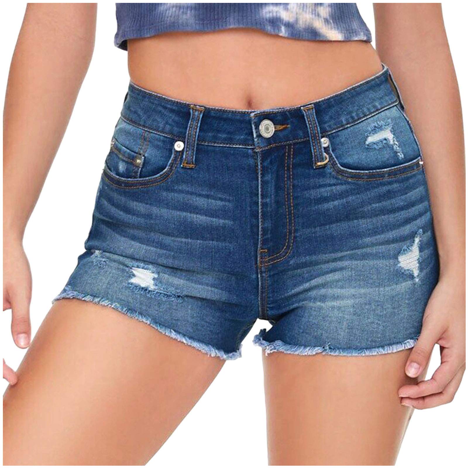 Stylish Women's Denim Shorts with Pockets - High Waist Casual Jean Shorts for Women | Perfect for Summer Outfits, Beach Trips & Everyday Wear