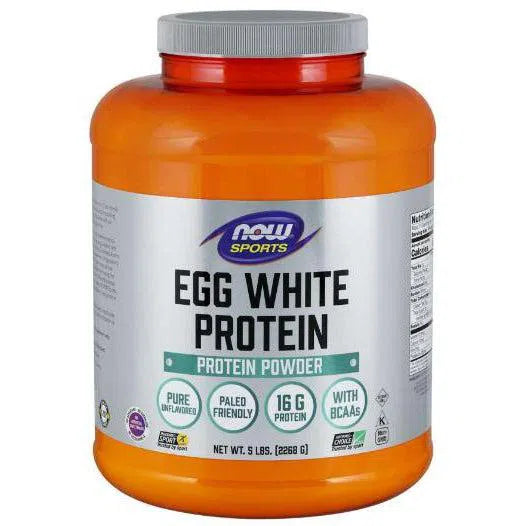 NOW Sports Egg White Protein Powder - Unflavored 24g Protein per Serving | Pure & Natural Muscle Recovery Supplement for Athletes & Fitness Enthusiasts | Post-Workout, Baking & Smoothies