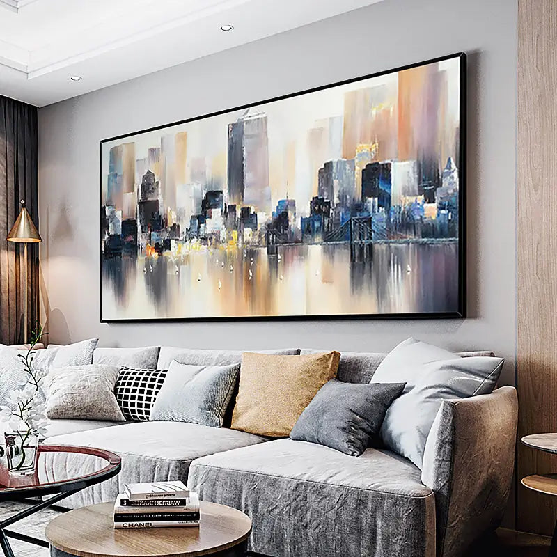 Urban Landscape Painting #UL 005 - Modern Wall Art for Home & Office Decor - Perfect for Living Room, Bedroom or Workspace