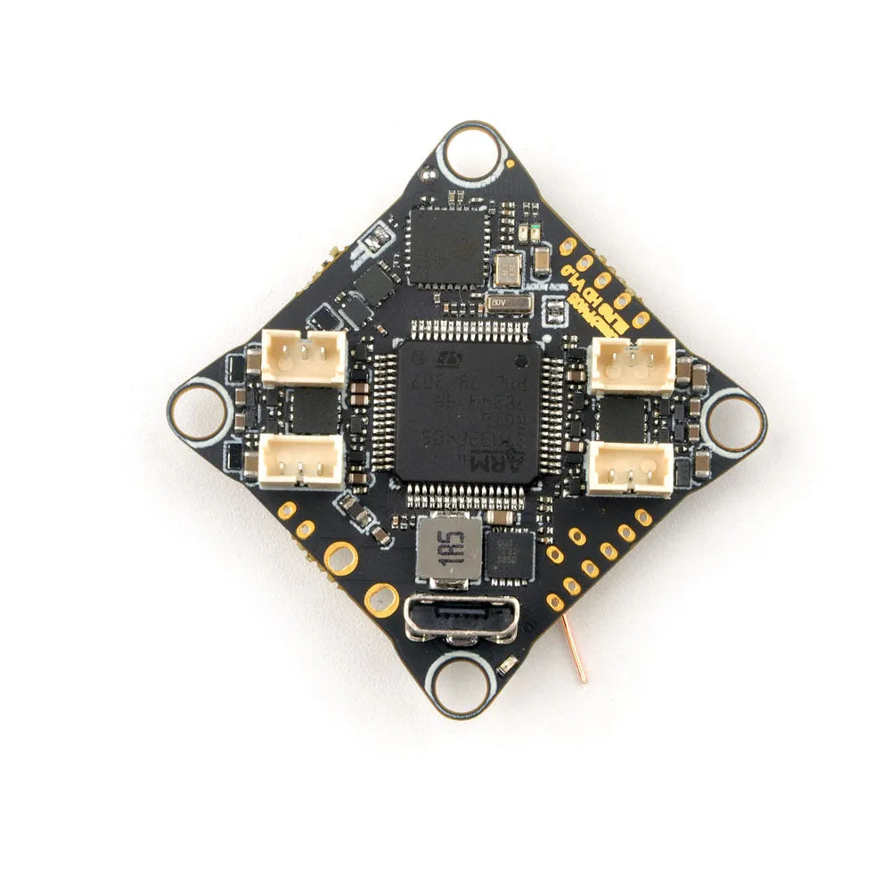 Happymodel CrazyF405HD ELRS 1-2S AIO Flight Controller with Built-in UART ELRS Receiver & 12A BLHELI_S ESC - Perfect for FPV Drone Racing and DIY Quadcopter Builds