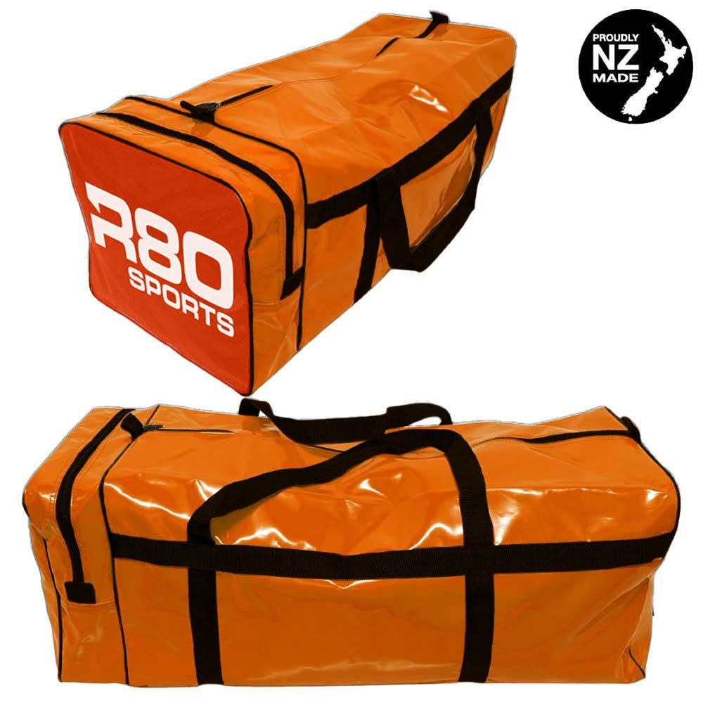 R80 Club Kit Colors Gear Bag Orange with End Pocket - Perfect for Sports, Travel & Gym Storage