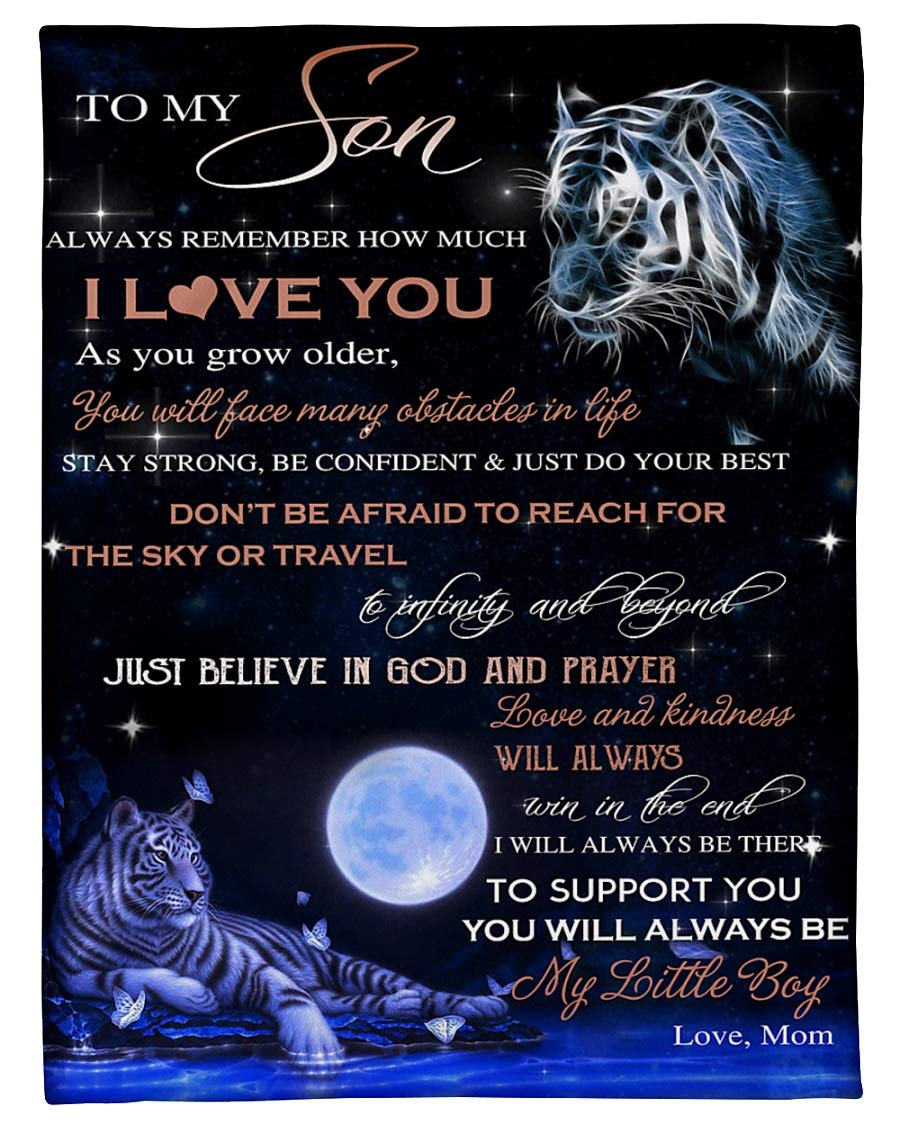 Personalized Fleece Blanket for Son from Dad - 'I Hope You Believe in Yourself' Inspirational Gift for Daughter, Birthday & Anniversary Present | Cozy Throw for Bedroom, Nursery, or Special Occasions