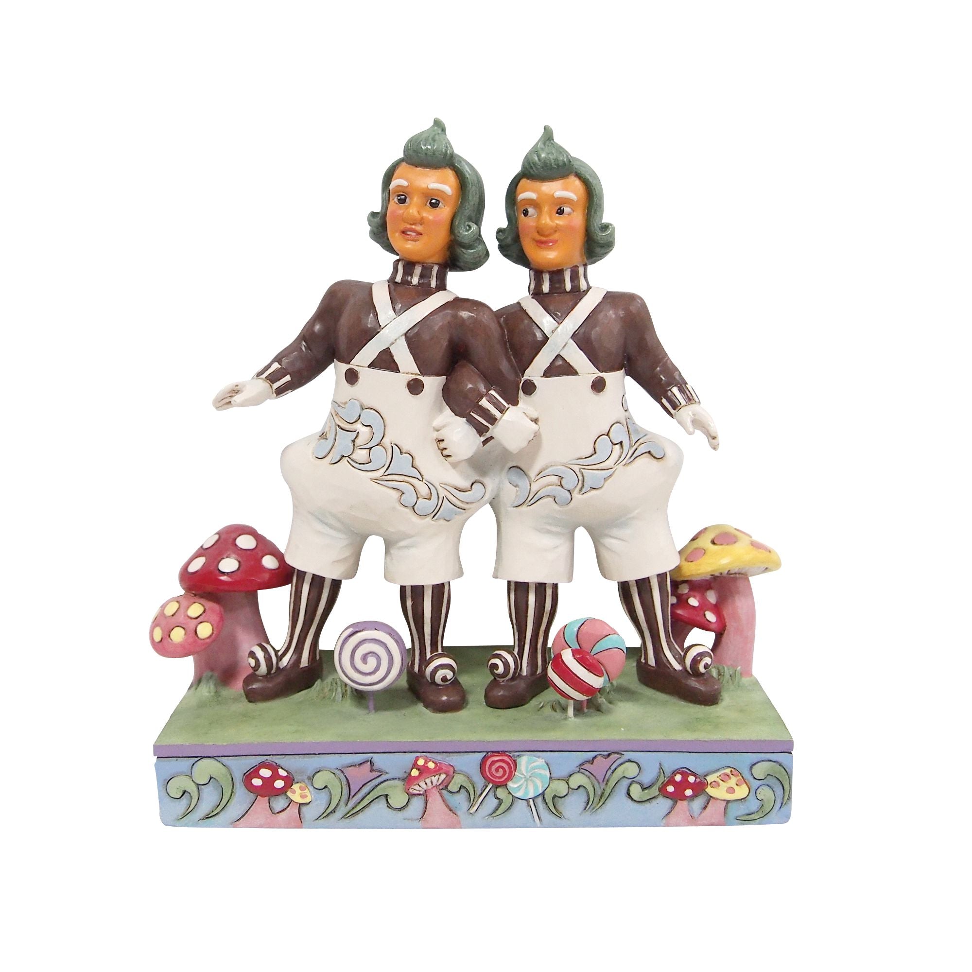 Oompa Loompas Side by Side - Fun Collectible Figures for Movie Fans & Home Decor | Perfect for Display Shelves, Office Desks, and Gift Giving