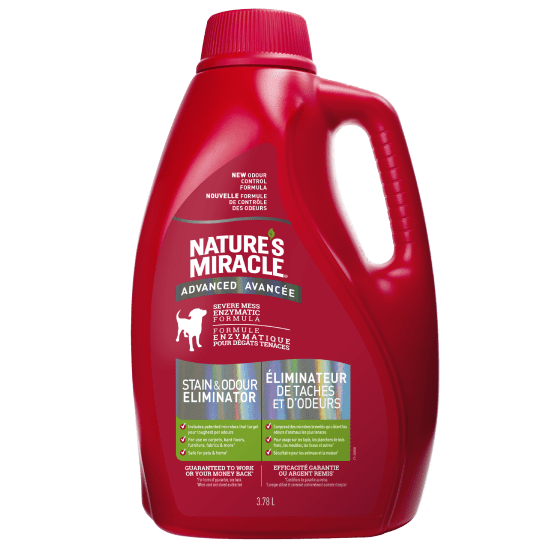 Nature's Miracle Advanced Dog Stain & Odor Eliminator - Enzyme-Powered Formula for Pet Accidents on Carpets, Floors & Furniture | Best for Dog Urine, Vomit & Feces Odor Removal