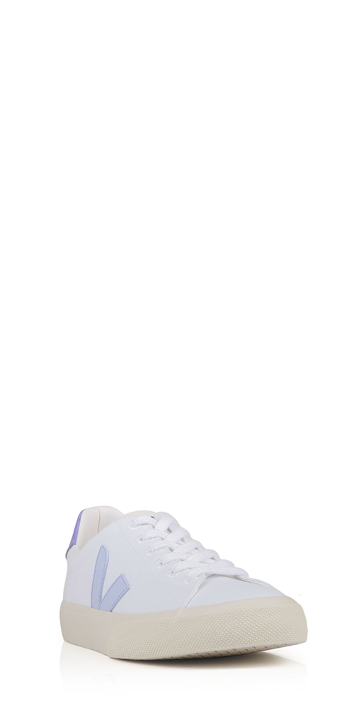 Campo Canvas Sneakers for Women - White & Lavender Casual Shoes for Walking, Travel & Everyday Wear