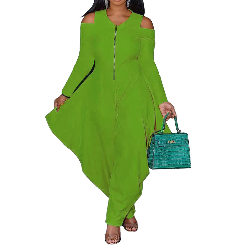 Women's Casual Loose Jumpsuit - Hollow Out Long Sleeve Harem Pants Romper One Piece Lounge Outfit for Home, Travel & Yoga | Comfortable Boho Chic Style