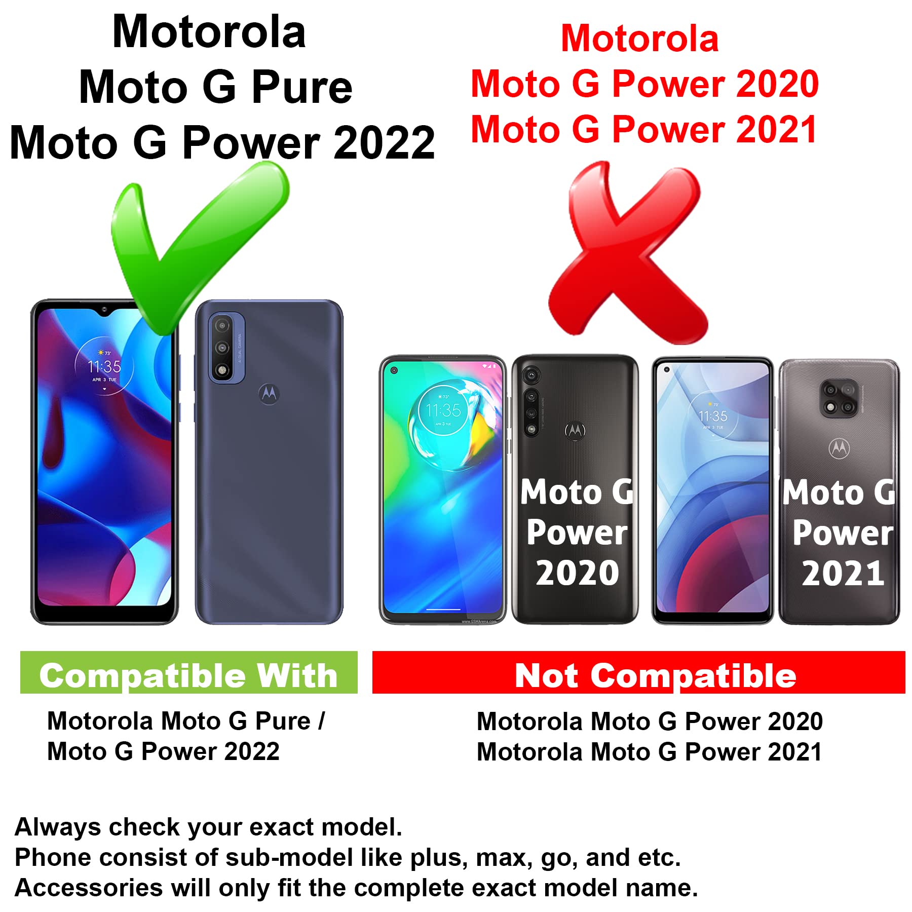 VIBECover Slim Protective Case for Motorola Moto G Pure - Shockproof TPU Cover with Tempered Glass Screen Protector Included - Perfect for Softball Players & Outdoor Activities